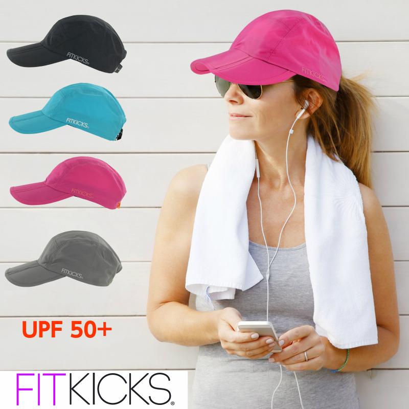 新作販売 ランニング キャップ 折りたたみ フィットキックス 代引不可 FITKICKS UPF50 帽子 UVカット ジョギング 速乾 ウォーキング