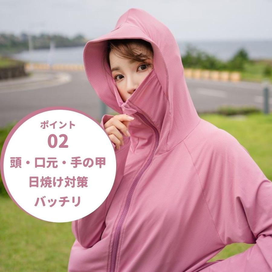 ラッシュガード レディース 長袖 体系カバー パーカー ランニングウェア フルジップ Uvカット アウトドア プール ガーデニング つば付きフード 無地 薄手 伸縮性 Sw007 Breakist Yahoo 店 通販 Yahoo ショッピング