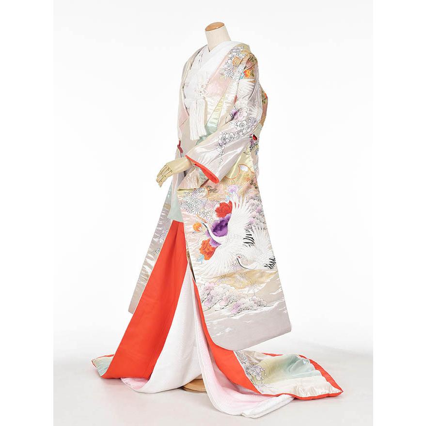 花嫁衣裳 打掛 色打掛 赤 鶴 結婚式 和装 クリナップ純正 www.esn