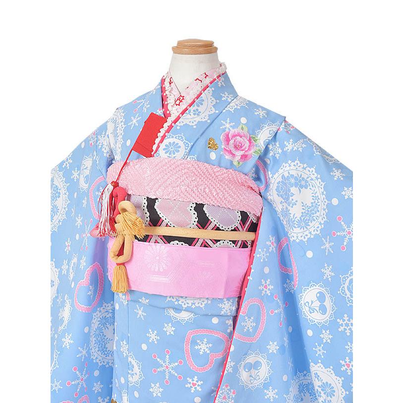 七五三 レンタル 着物 7歳 女の子 フルセット 七歳水色 7歳女児