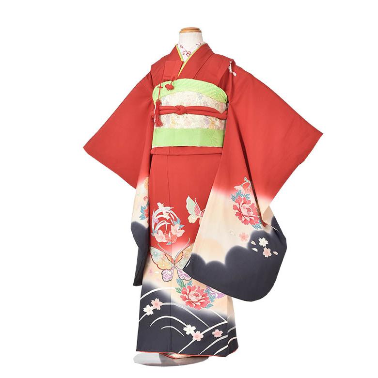 七五三 7歳 ほぼフルセット 黒地 七五三 7歳着物 レンタル フルセット