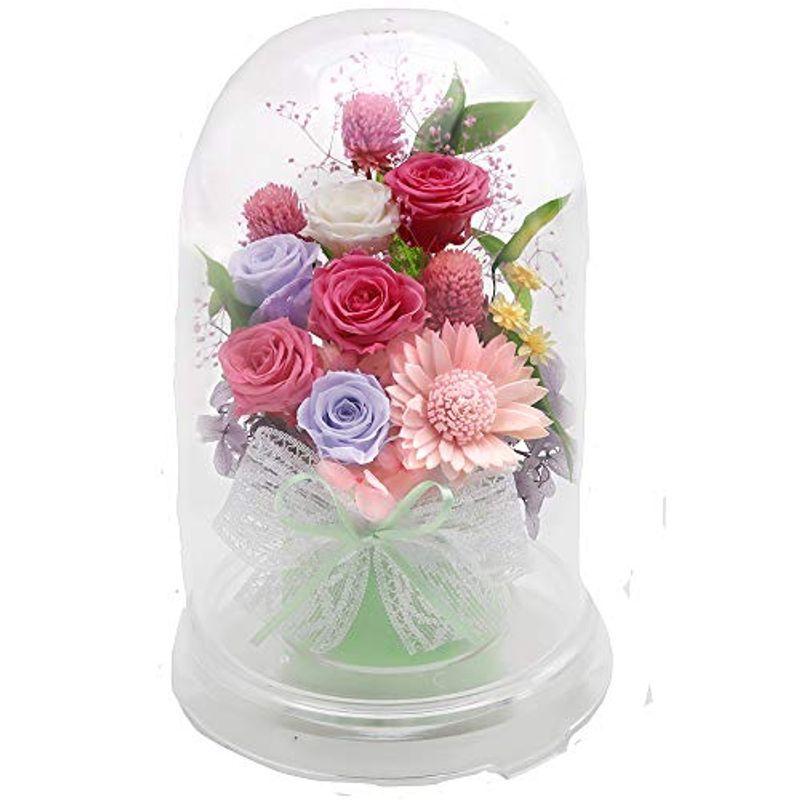 クリアランス安い サウンドアレンジ プリザーブドフラワー 仏花 仏壇用 ドーム お供え 花 日本製 一対作成可 花こころ グリーンリボン 安いショップ Consorline Com Br