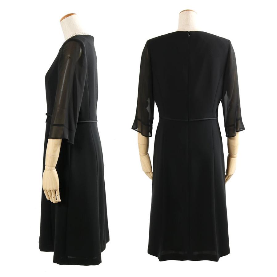 喪服 レディース ブラックフォーマル 大きいサイズ 30代 40代 50代 礼服 ワンピース スーツ 黒 冠婚葬祭 葬儀 法事 法要 卒業式 かわいい t280 |  | 10