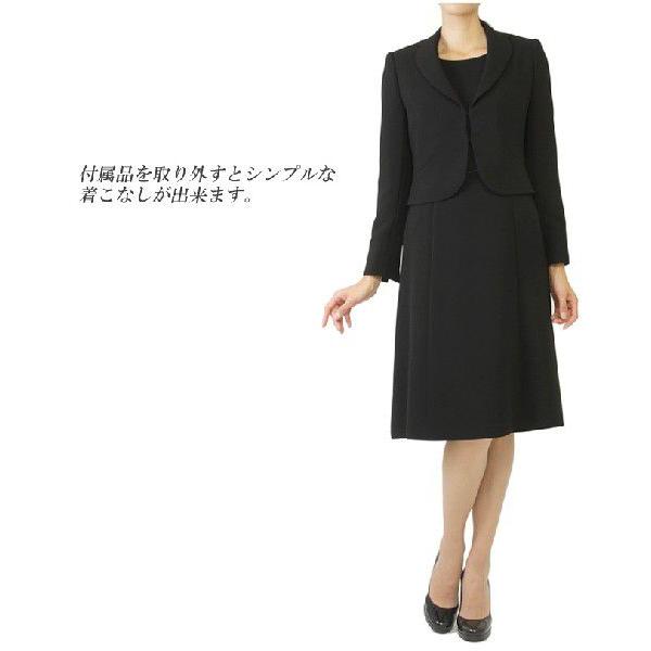 喪服 レディース ブラックフォーマル 大きいサイズ 30代 40代 50代 礼服 ワンピース スーツ 黒 冠婚葬祭 葬儀 法事 法要 卒業式 かわいい t280 |  | 04