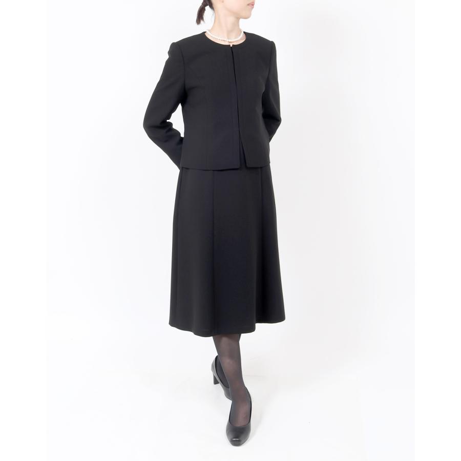 喪服 レディース ブラックフォーマル 礼服 前開き ワンピース スーツ 2