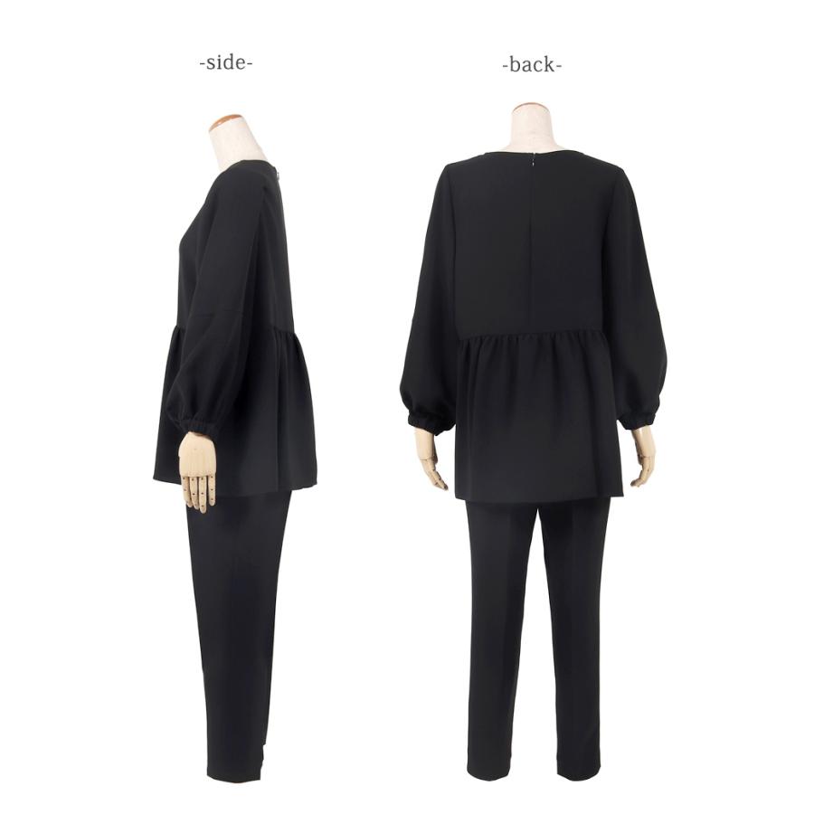 ブラックフォーマル レディース 喪服 パンツ 女性 パンツスーツ 体型
