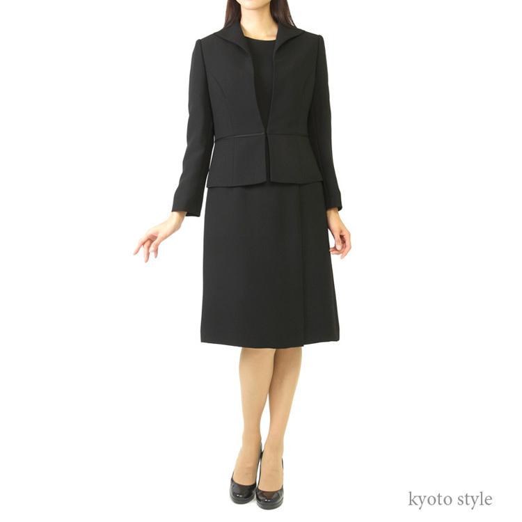 超美品 ランセルブラックフォーマル15号 ジャケット&ワンピース 15号 ブラックフォーマル 喪服 レディース ワンピーススーツ 礼服 冠婚