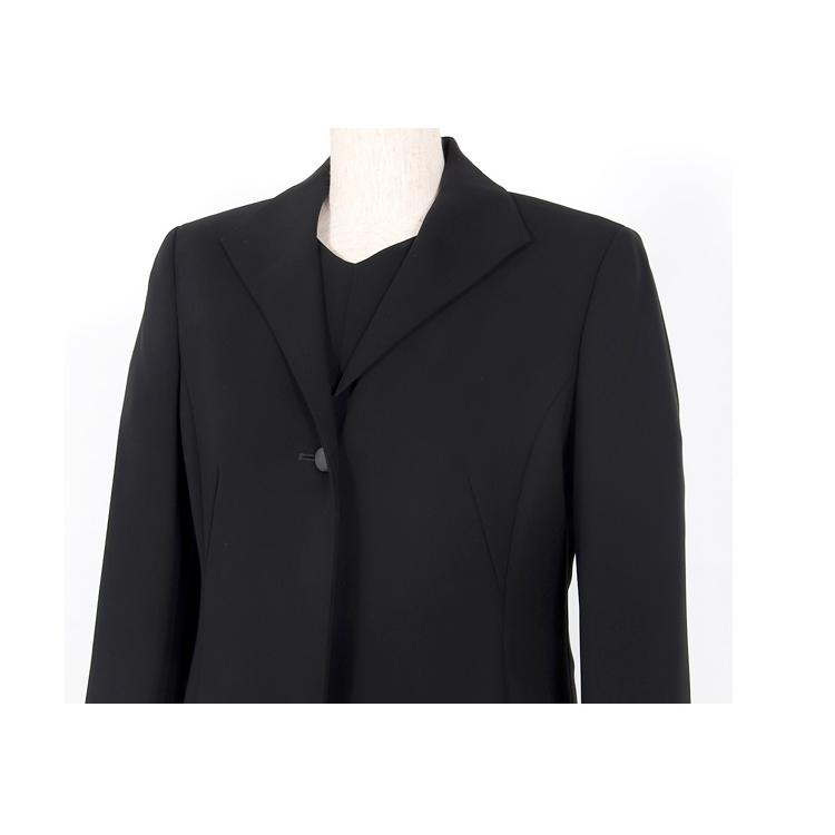 訳あり ブラックフォーマル 11号 喪服 礼服 アンサンブル ロング丈 冠