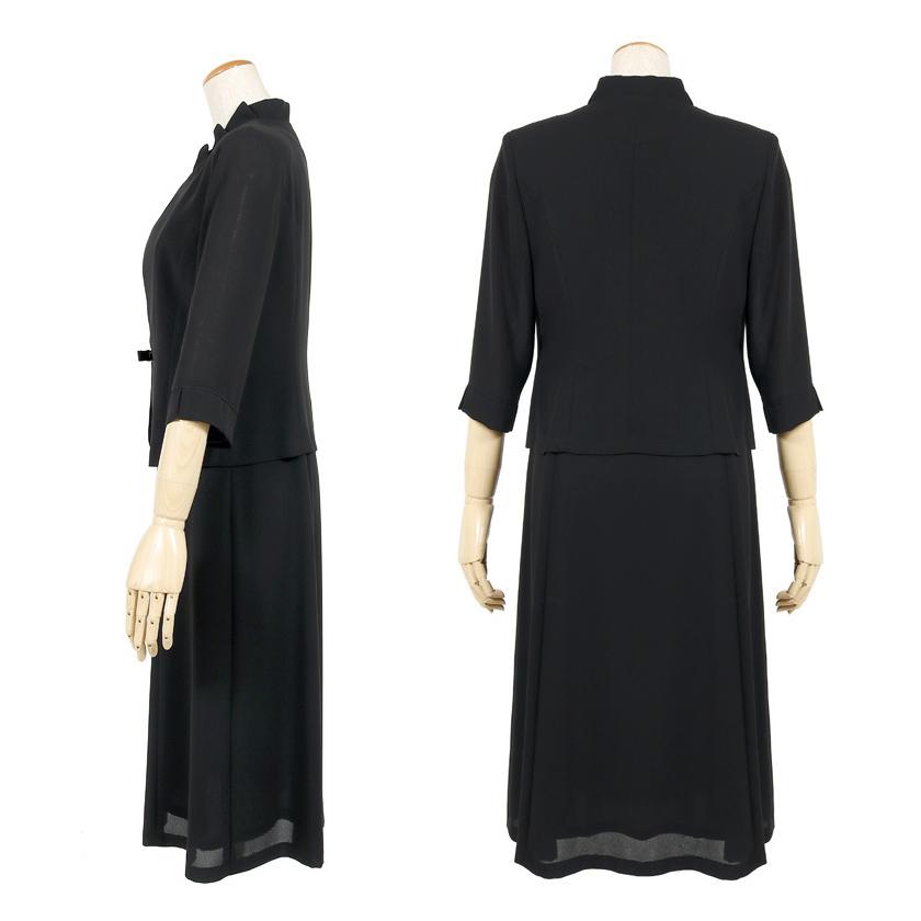 66%OFF 喪服 レディース ブラックフォーマル 夏用 礼服 40代 50代 60代 70代 夏 ワンピース ロング ロング丈 日本製 前開き 授乳対応 おしゃれ 着やすい 015の画像