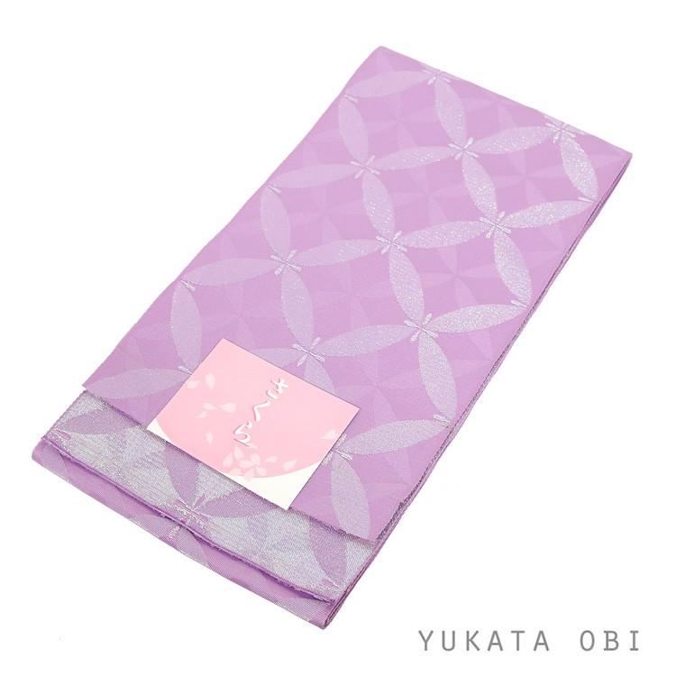 平帯 浴衣 長尺 帯　女性 　レディース 帯　半巾帯　半幅帯　日本製　5216 藤色｜kyonenya