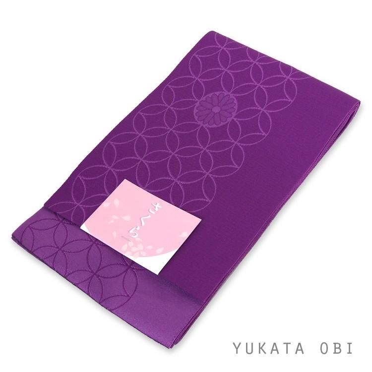 平帯 浴衣 帯　女性 　レディース 帯　半巾帯　半幅帯　日本製　5242 紫｜kyonenya