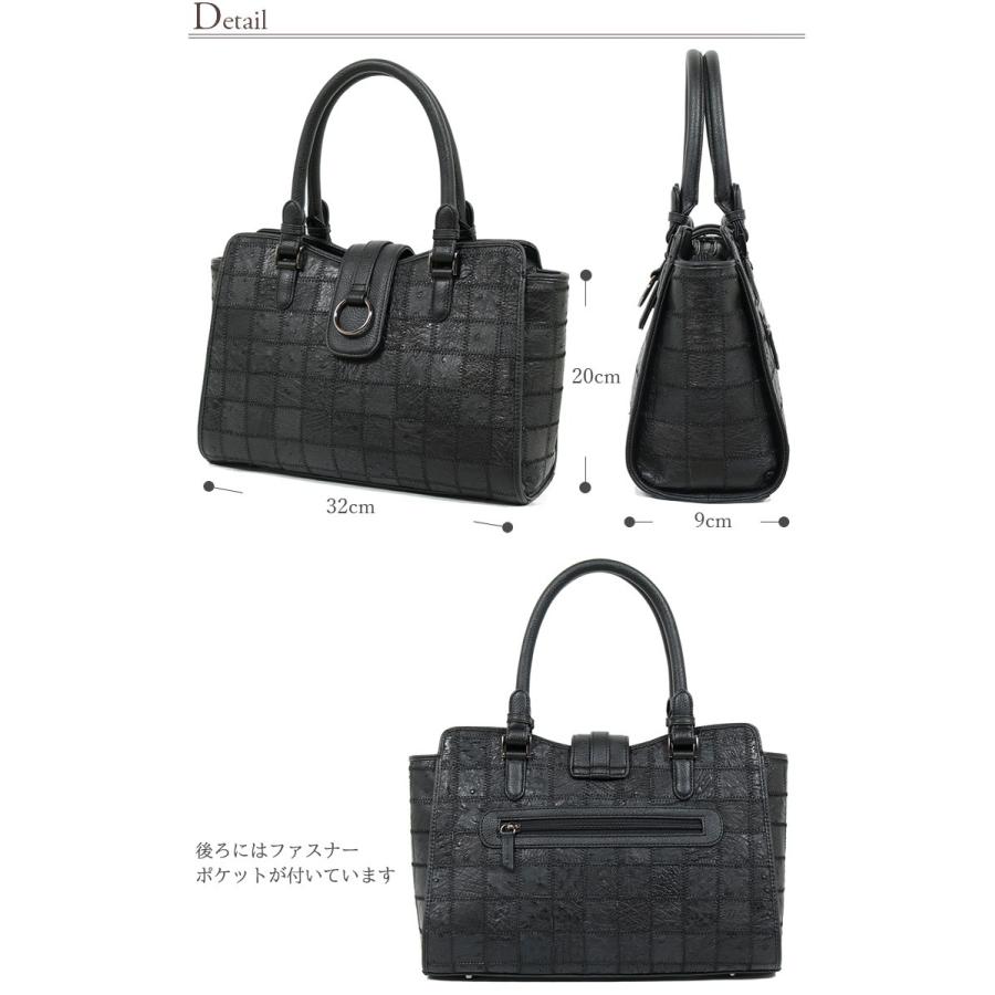 オーストリッチ バッグ オースト トートバッグ 黒 ブラック レディース