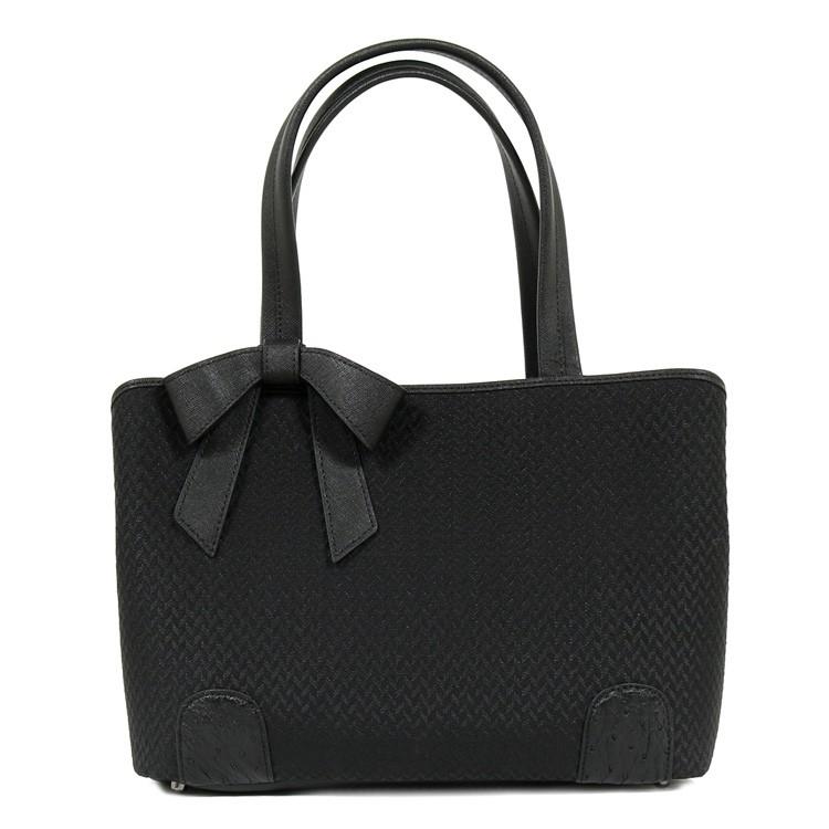 ホースヘア オーストリッチ バッグ トートバッグ 黒 ブラック リボン