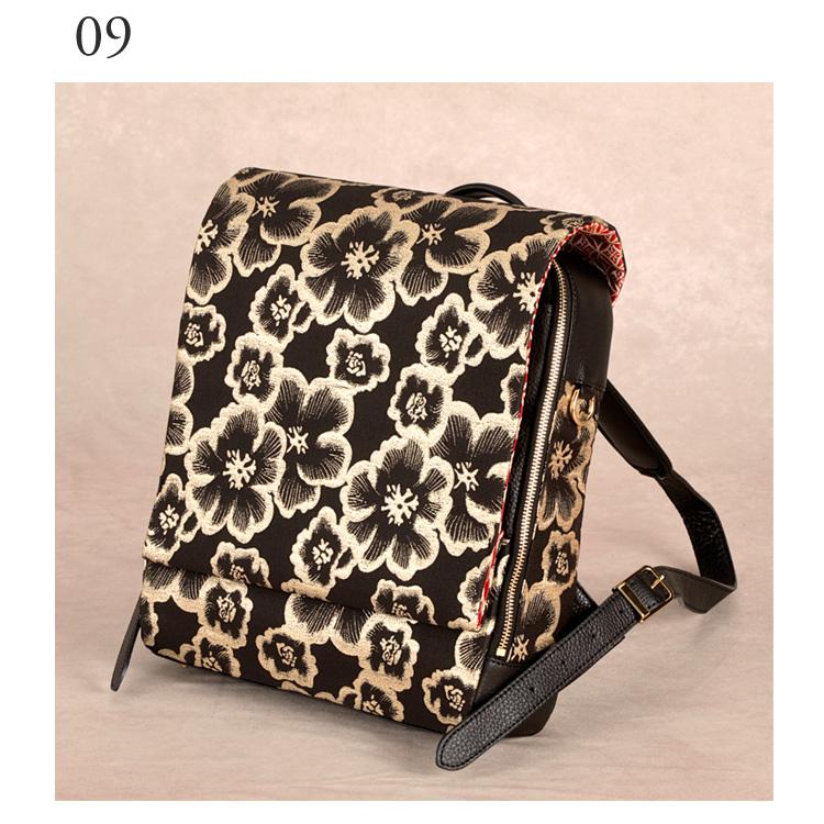 帯地 バッグ リュック レディース 本革 バック bag かばん 鞄 七宝