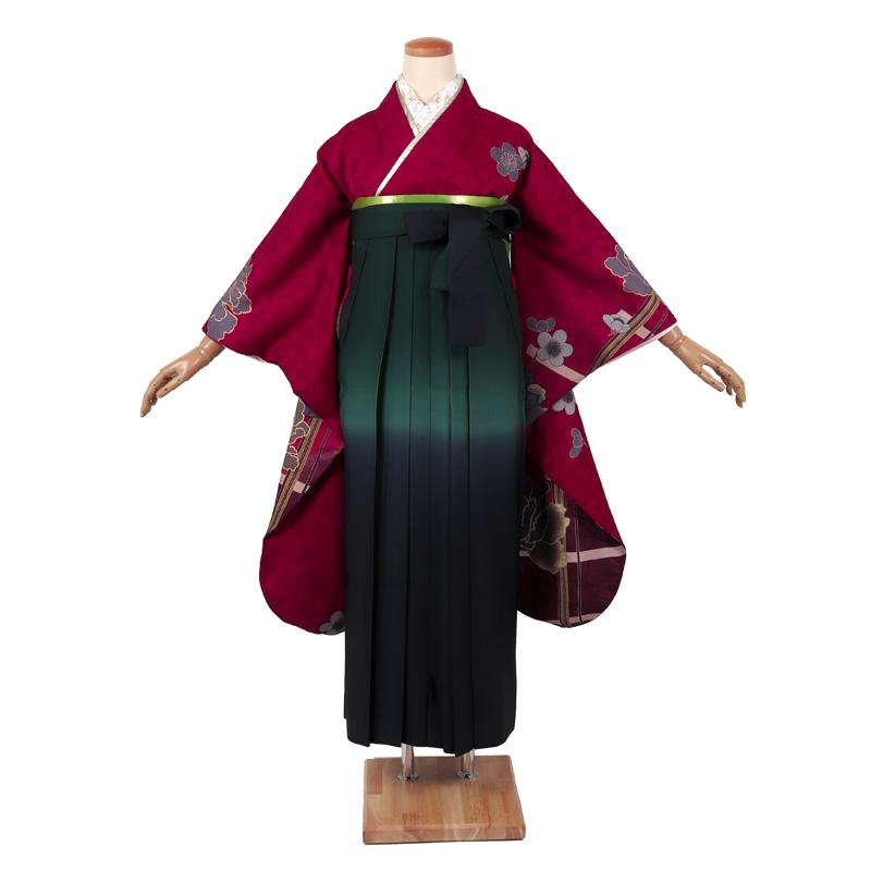 美品 7歳 メゾピアノ 袴 フリル ボルドー NISHIORI ジュニア 二尺袖 着物 袴 レンタル商品 mezzo piano