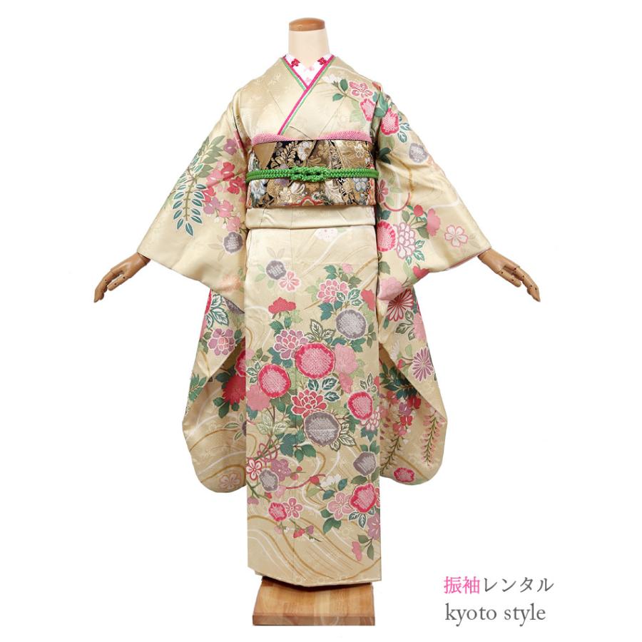 振袖 レンタル フルセット 成人式 振袖 結婚式 パーティー お正月 結納 振袖レンタル クリーム 着物 レンタル かわいい 振り袖 京都スタイル フォーマル 着物 通販 Yahoo ショッピング