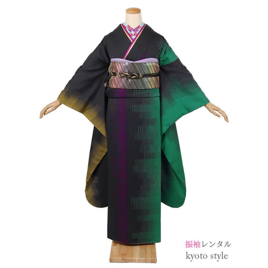 振袖レンタル 成人式 フルセット 結婚式 パーティー 振袖レンタル 貸衣裳 着物 レンタル 個性的 女性 レディース 黒 モード クール 京都スタイル フォーマル 着物 通販 Yahoo ショッピング