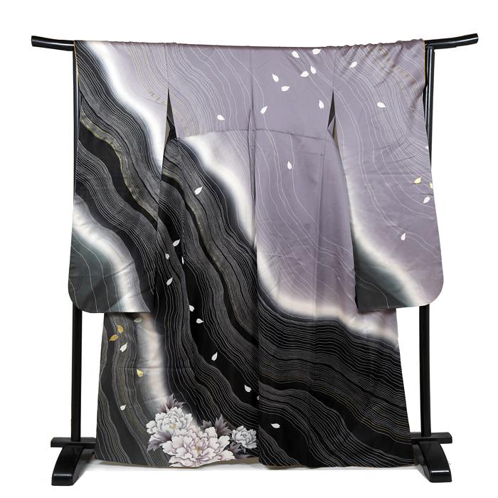 振袖レンタル 成人式 フルセット 黒 グレー 結婚式 パーティー 卒業式