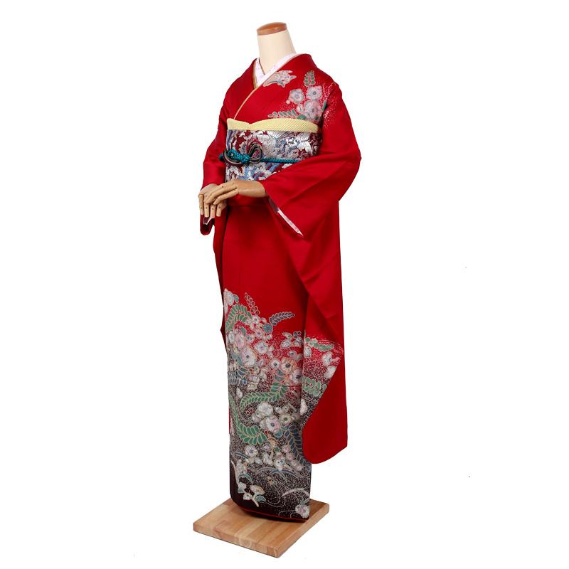 最終値下げ！振袖。レンタルよりお得 振袖レンタル 赤 フルセット 成人式 結婚式 振袖 レンタル レッド 着物