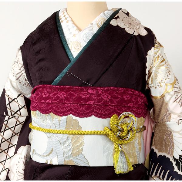 振袖レンタル 茶色 セミオーダー フルセット 成人式 結婚式 結納 卒業