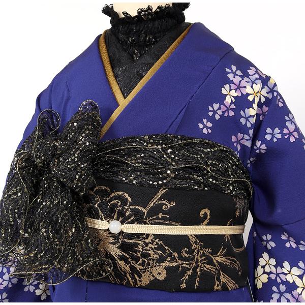 振袖レンタル 青 ブルー セミオーダー フルセット 成人式 結婚式 結納
