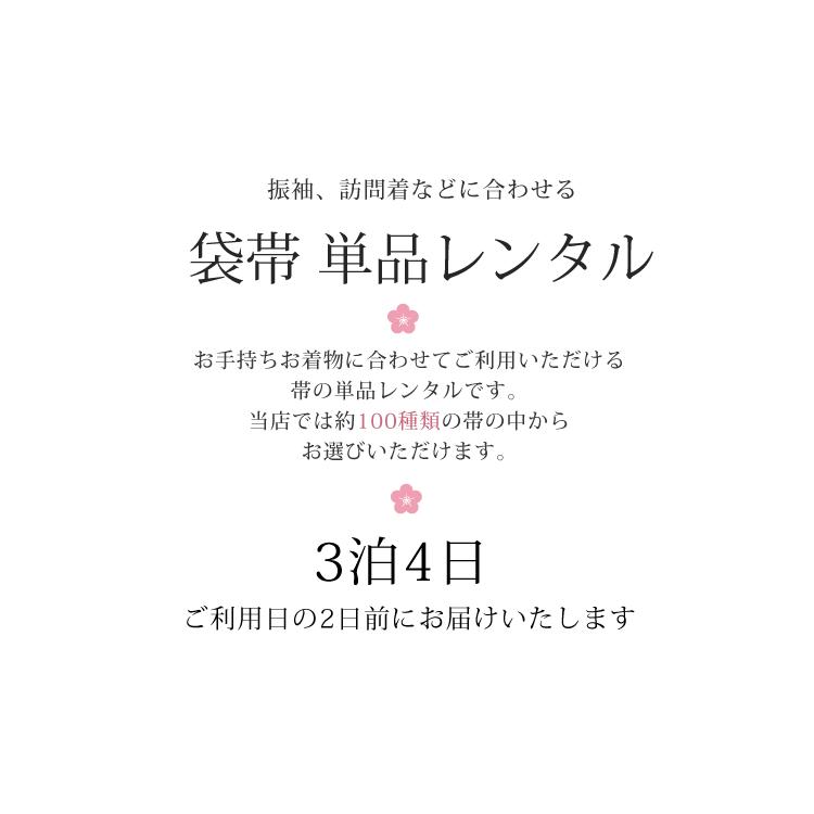 レンタル 袋帯 帯 貸衣装 成人式 結婚式 パーティー 単品 帯レンタル 振袖 訪問着 礼装 金 ゴールド ママ振 母振 帯だけ 女性 レディース 73050｜kyonenya｜04