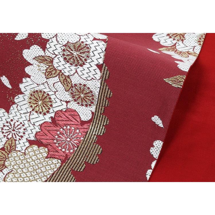 帯 レンタル 袋帯 単品 レディース 赤 エンジ 桜柄 女性 貸衣装 成人式