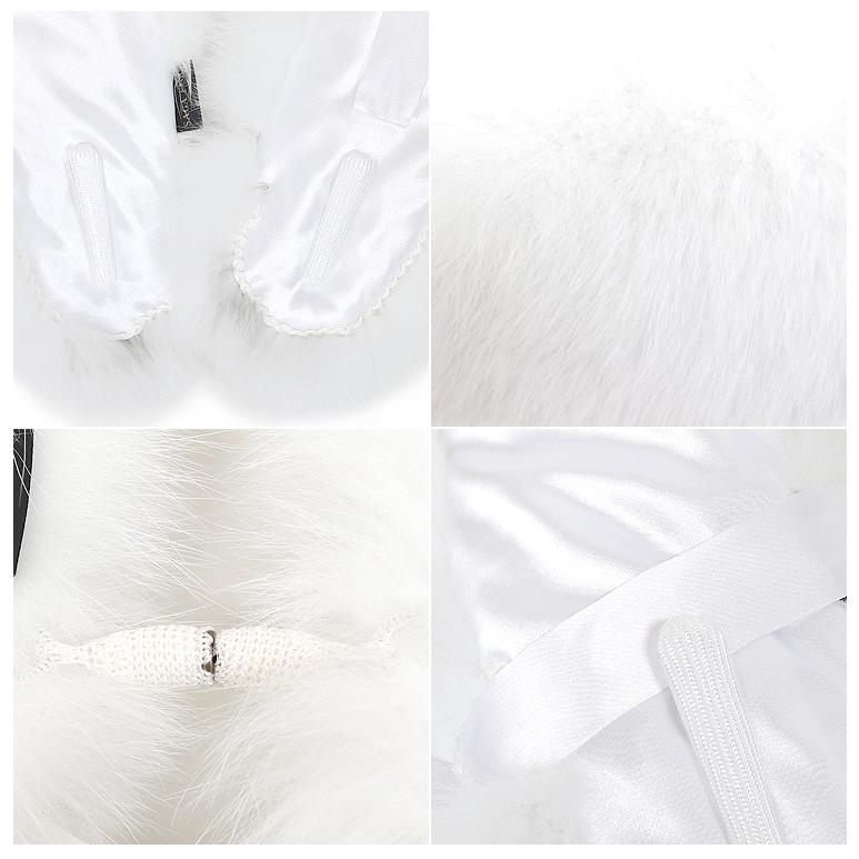 シャドーフォックス キツネ 狐 毛皮 振袖 ショール 白 SAGA FURS