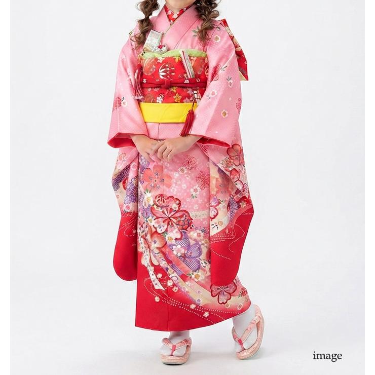 七五三 着物 7歳 レンタル フルセット 女の子 箱迫セット ピンク フル