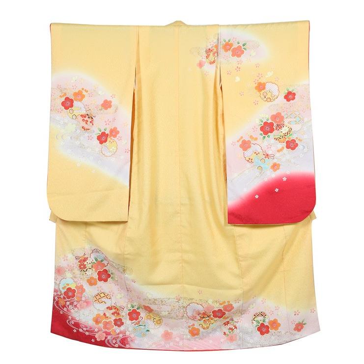七五三 着物 7歳 レンタル フルセット 女の子 箱迫セット 黄色 七歳