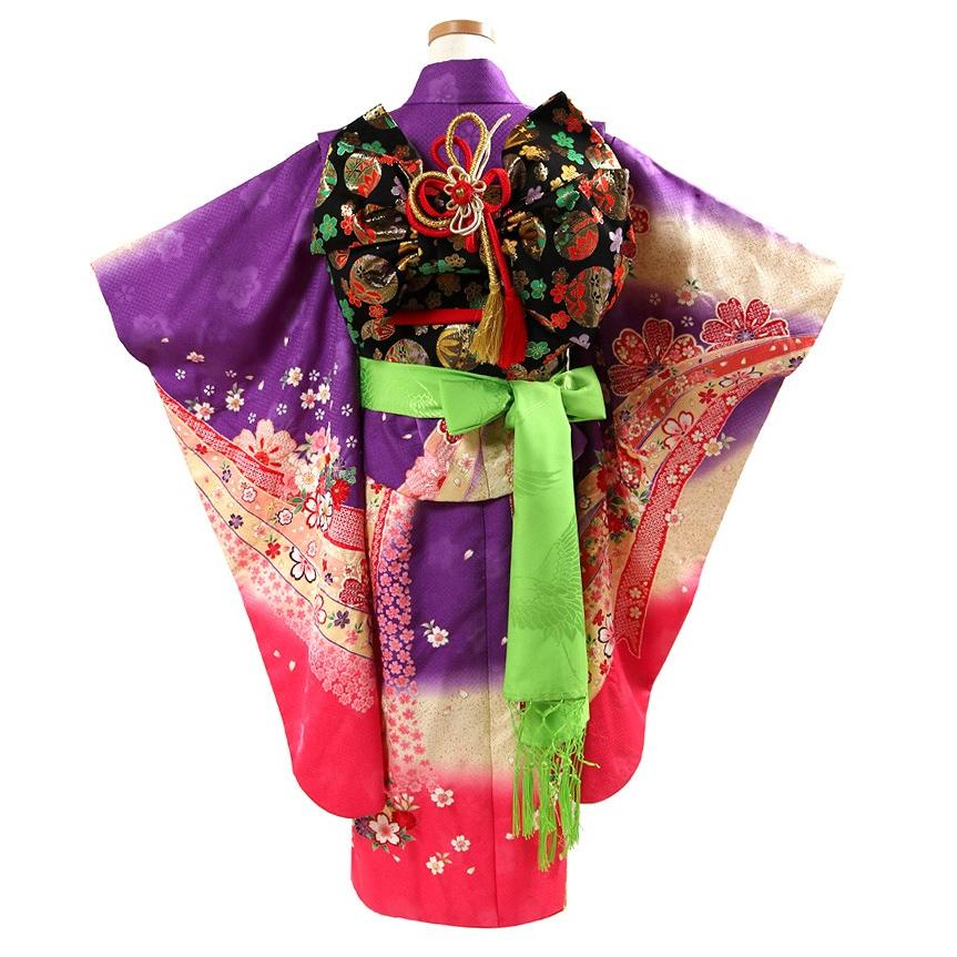 七五三‪‪❤︎‬フルセット 7歳 ピンク パープル ブラック 楽天市場】【レンタル】七五三 着物 7歳 フルセット レンタル 7girl