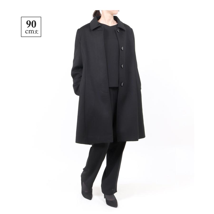 選べる カシミヤ入り フォーマルコート レディース 女性 黒 ブラック