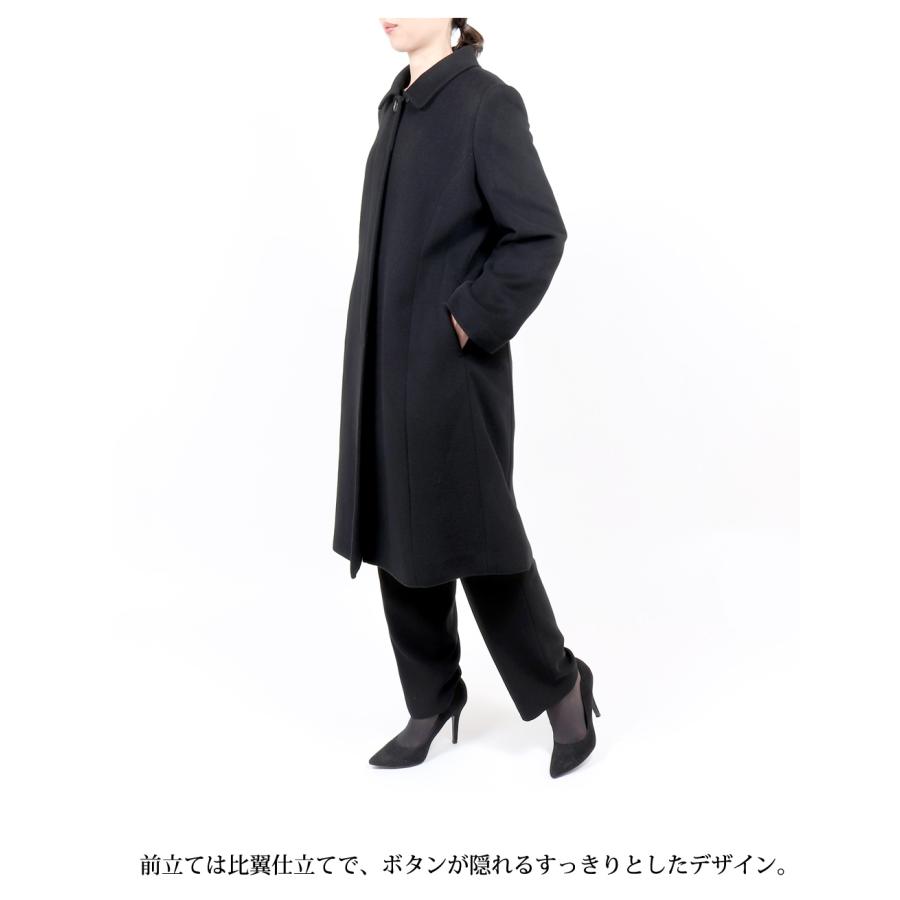 カシミヤ入り フォーマルコート レディース ブラックフォーマル コート