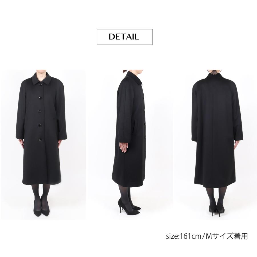 カシミヤ入り フォーマルコート レディース M L LL 黒 カシミヤ コート