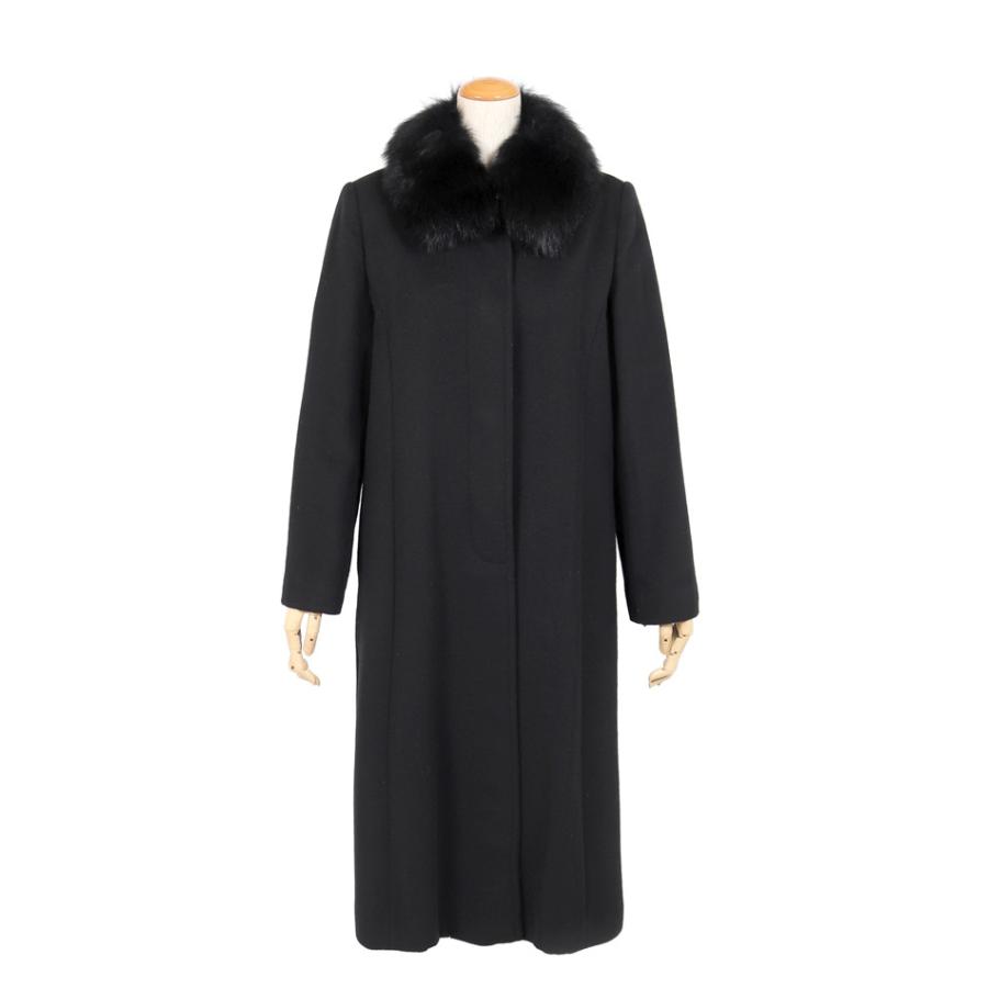 カシミヤ入り フォーマルコート レディース 女性 312 ブラックフォーマルコート M L Ll 黒 比翼 111cm丈 ロング 900t312 京都スタイル フォーマル 着物 通販 Yahoo ショッピング