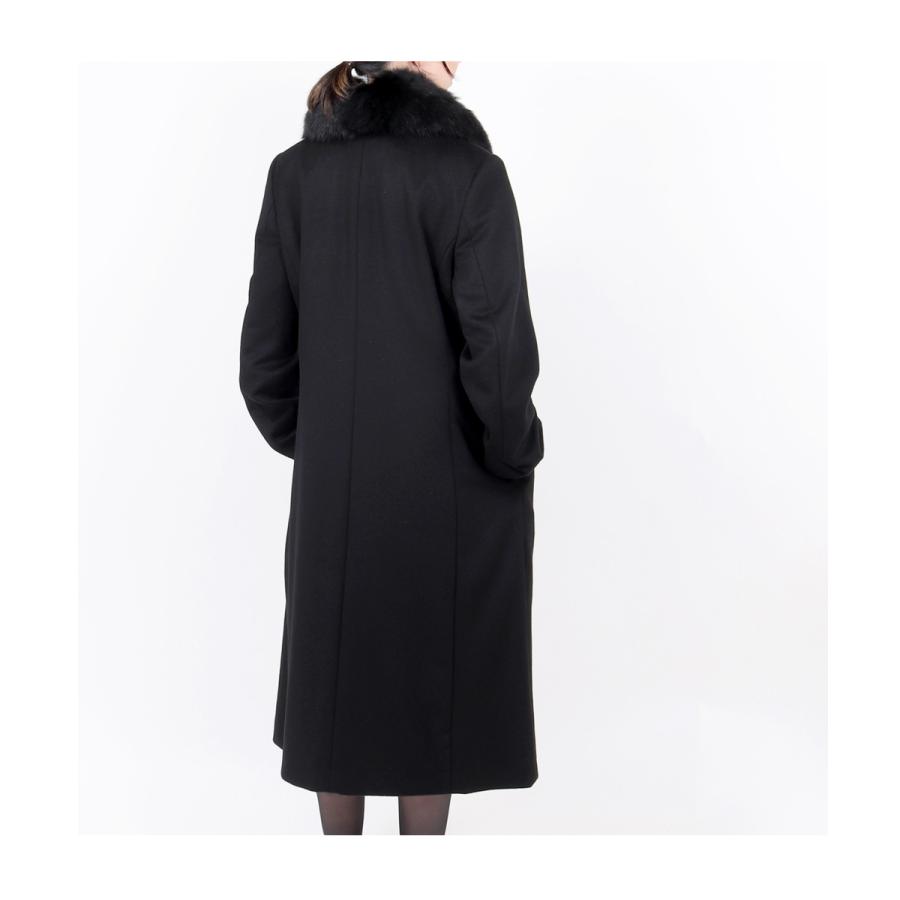冬物SALE‼️ 着物用カシミヤコートファー付きブラックロングコート新品タグ付き カシミヤ入り フォーマルコート レディース 女性 ブラックフォーマル