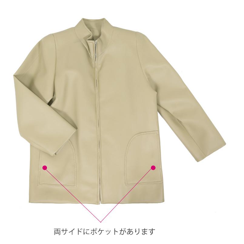 訳あり コート ジャケット 合成皮革 アウター ミセス シニア 60代 70代