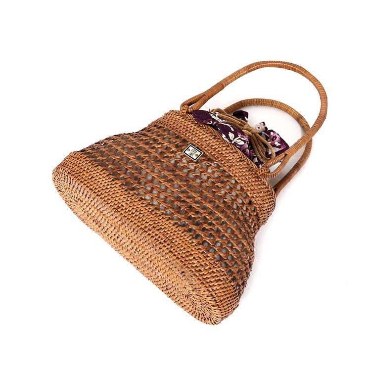 岡重 アタバッグ カゴバッグ 巾着 籠バッグ 浴衣 バッグ アタ 夏着物