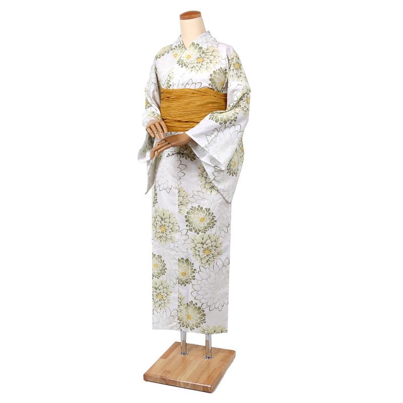 浴衣 セパレート レディース 二部式 女性 単品 白 黄緑 菊