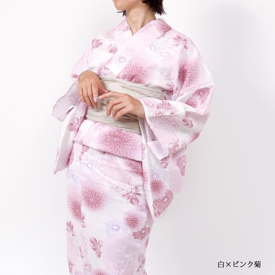 浴衣 レディース 女性 仕立上がり フリーサイズ 単品 黒 紺 白 薄紫
