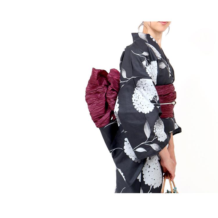 浴衣 二部式 レディース 女性 セパレート 黒 単品 フリーサイズ 花火