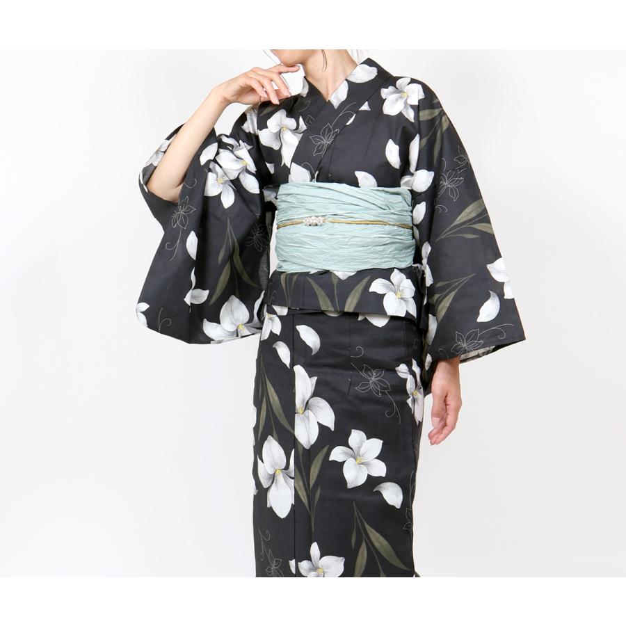 浴衣 セパレート レディース 二部式 女性 黒 単品 フリーサイズ 花火