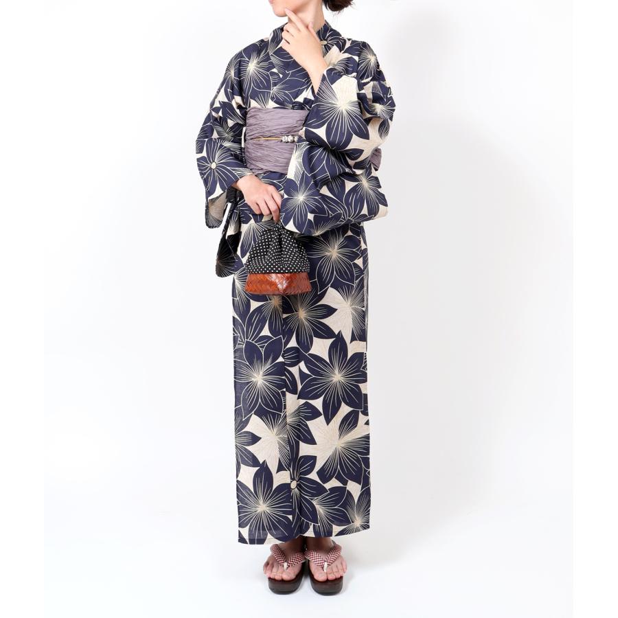 新品未使用♡二部式浴衣♡紺色花火柄♡セパレート浴衣♡ホワイト帯付き 浴衣 二部式 レディース 女性 セパレート 紺 ネイビー 単品