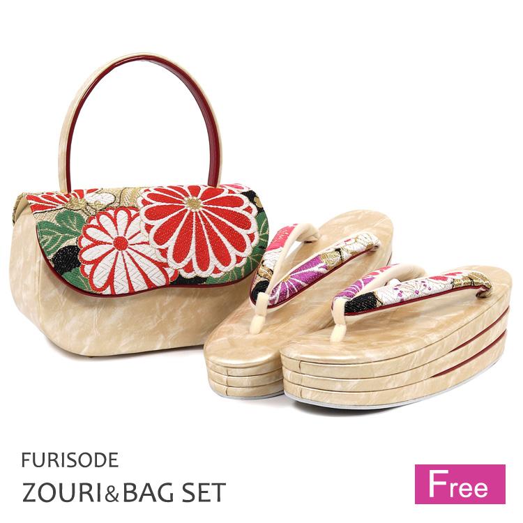 草履バッグセット フリーサイズ 結婚式 成人式 振袖用 卒業式 草履 バッグ 金 ゴールド レディース 女性 z6738