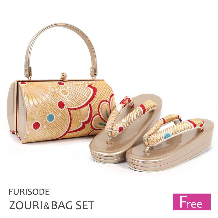 草履バッグセット 振袖用 フリー 結婚式 成人式 卒業式 謝恩会 振袖 袴