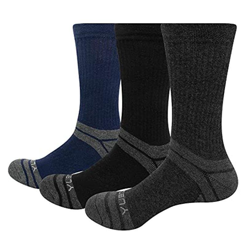 おしゃれ Yuedge 靴下 メンズ ソックス 3足組 アウトドア ウェア トレッキング スポーツ ランニング 登山用 男性 防臭 吸