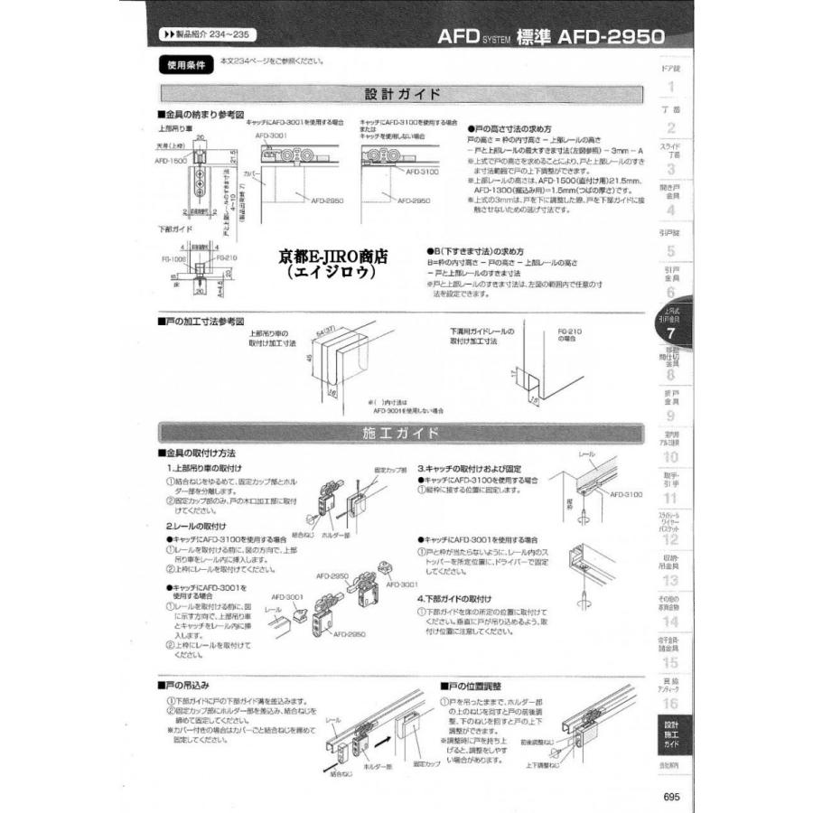 アトムリビンテック FG-100S 下部ガイド（FG-210と組み合わせて使用し