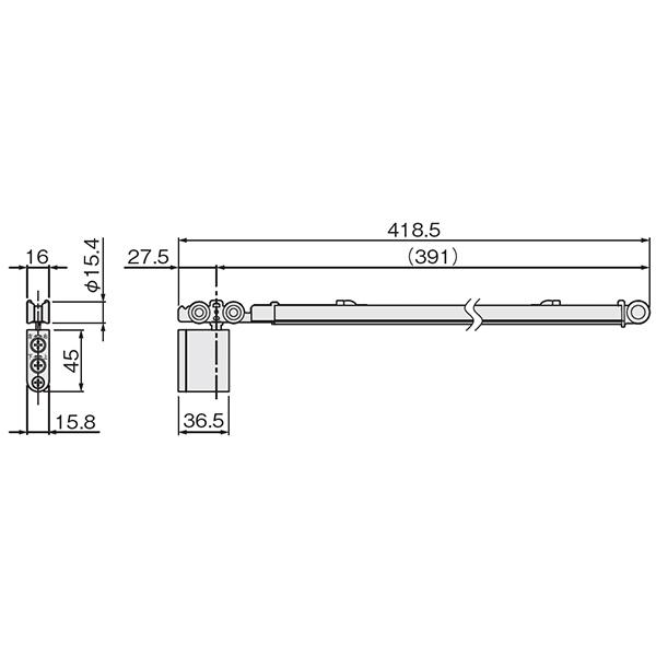 アトムリビンテック FCX-2950-K 茶色 2wayソフトクローズ上部吊り車