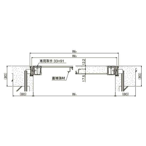 ダイケン アンダーハッチ 4HA2型300角（4HA230樹脂タイル、モルタル 