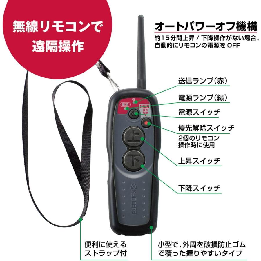 リョービ 京セラ リモコンウインチ AWIM126RCB(最大吊揚荷重 リョービ 京セラ リモコンウインチ AWIM126RCB(最大吊揚荷重